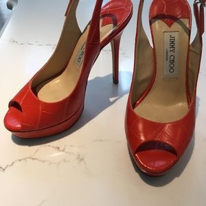 Jimmy Choo Orange Sling Back Size 37( 7) shoes